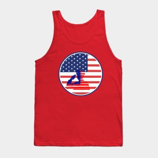 FOURTH Of July American Patriotic Soldier Tank Top